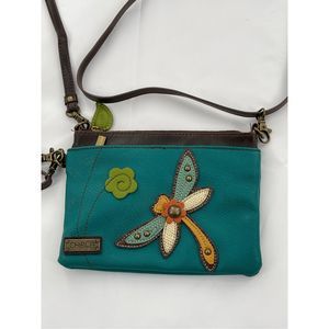 Never used Chaka crossbody- dragonfly- faux leather